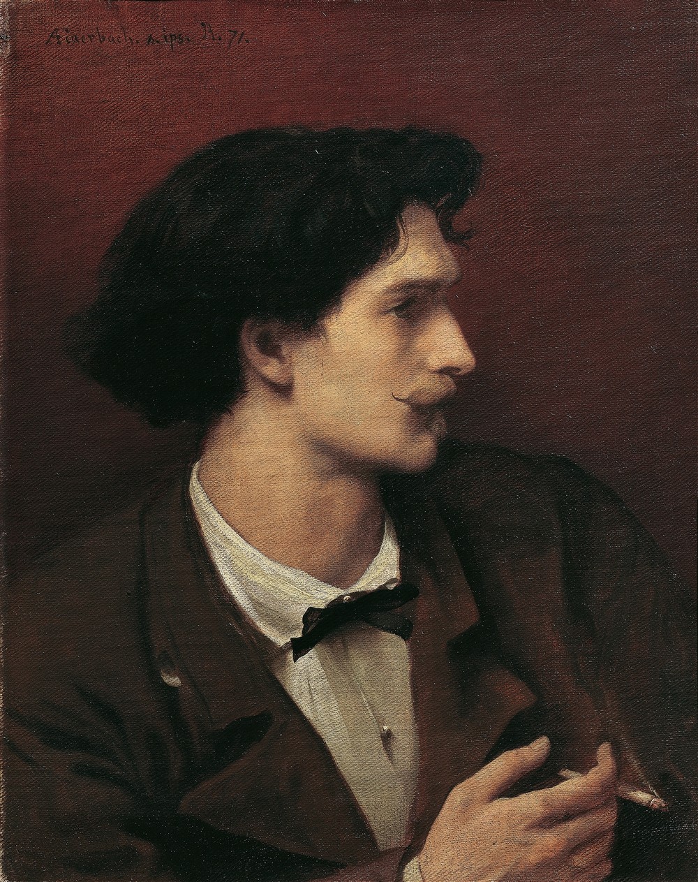 Self-portrait with cigarette