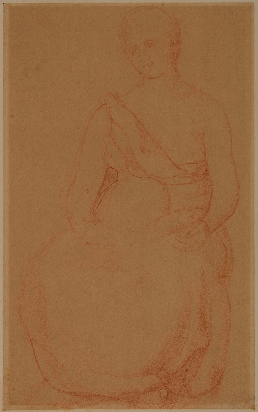 Femme assise, de face