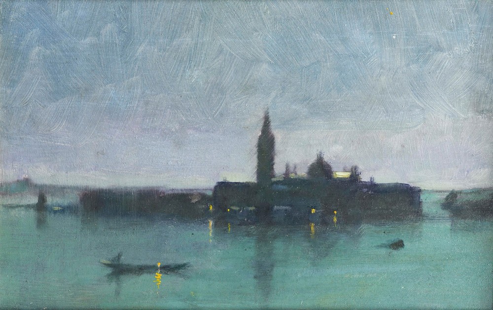 San Giorgio Maggiore From The Lagoon By Moonlight, Venice