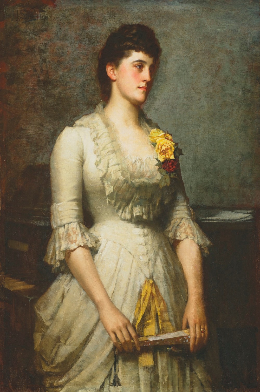 At the piano