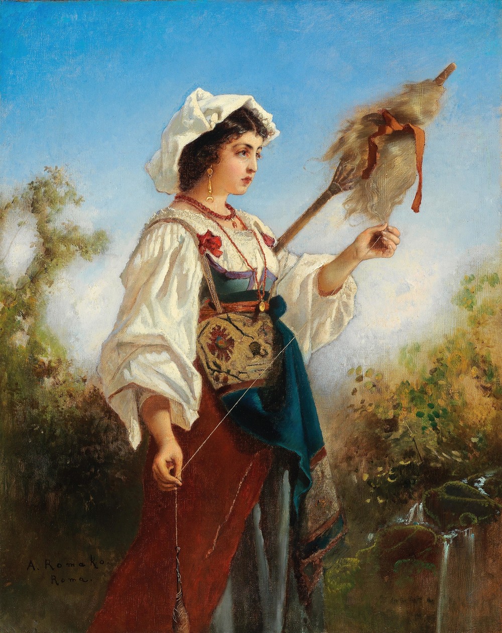 Römische Spinnerin