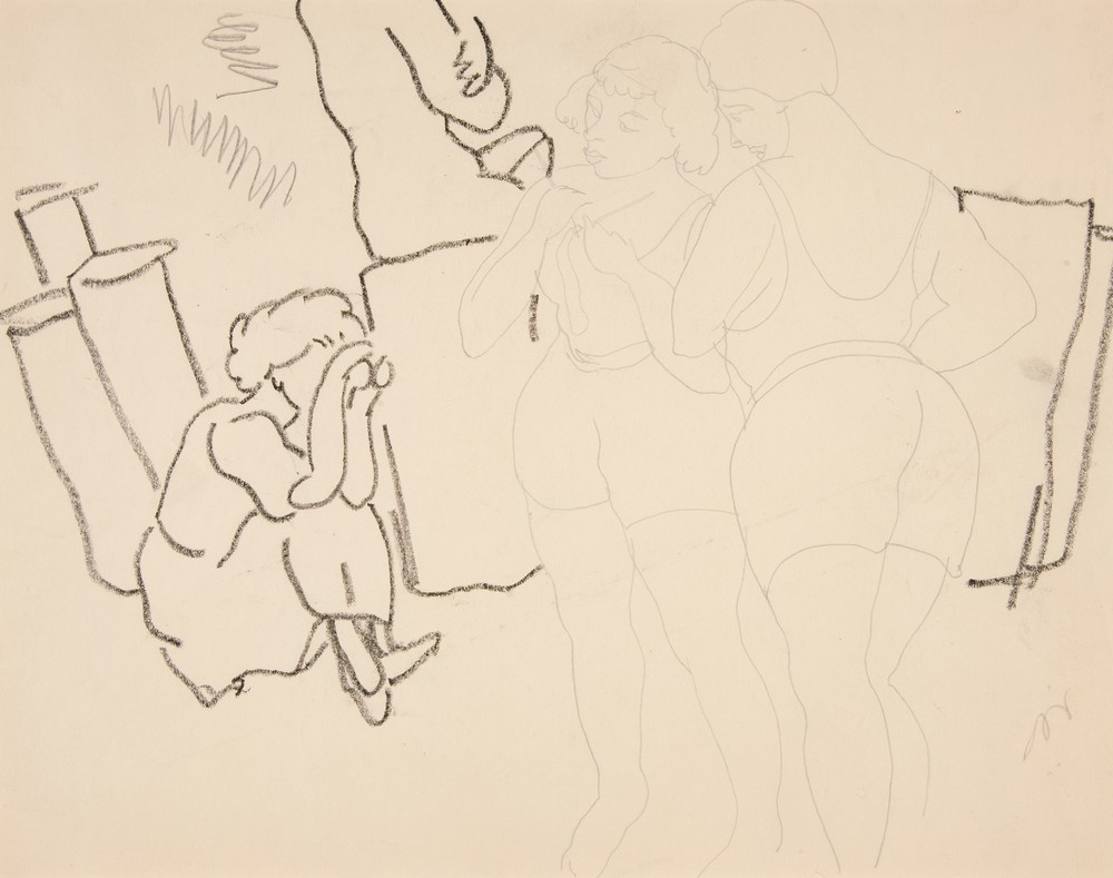 Four Figures on Beach, probably in Provincetown