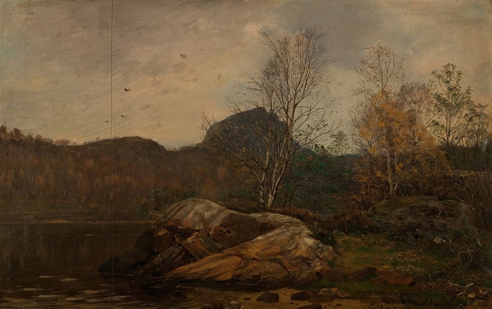 Høst. skogsfjord, Mandal