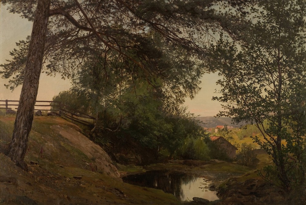 Mellom trærne. Lervik, Stord