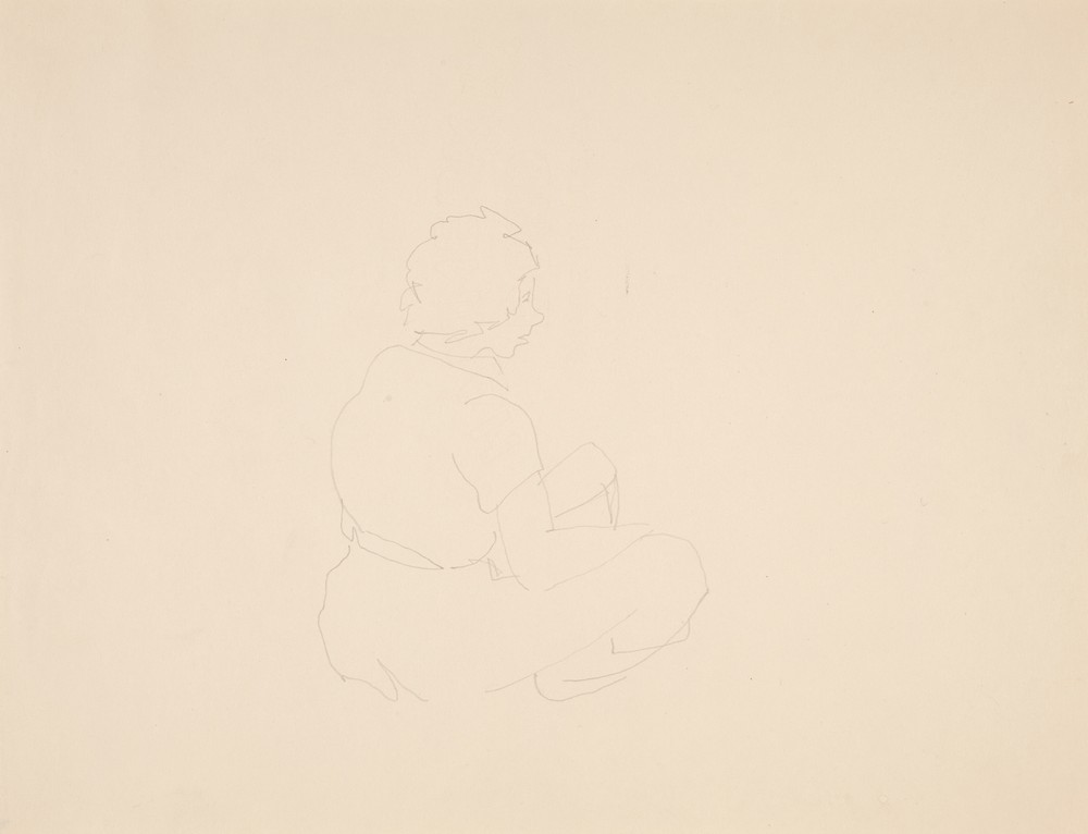 Woman Seated on Beach, probably in Provincetown