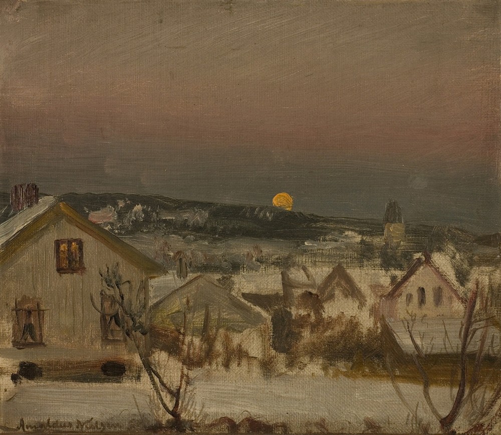 Vinteraften fra ateliervinduet