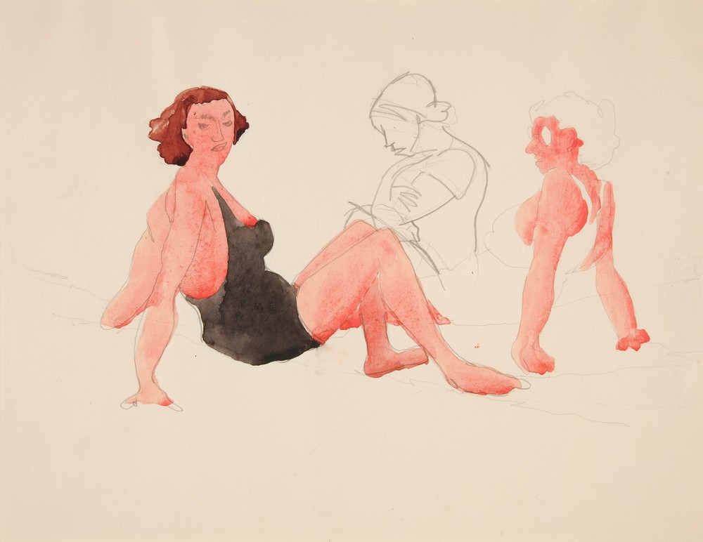 Three Women On the Beach, Provincetown (ca. 1934)