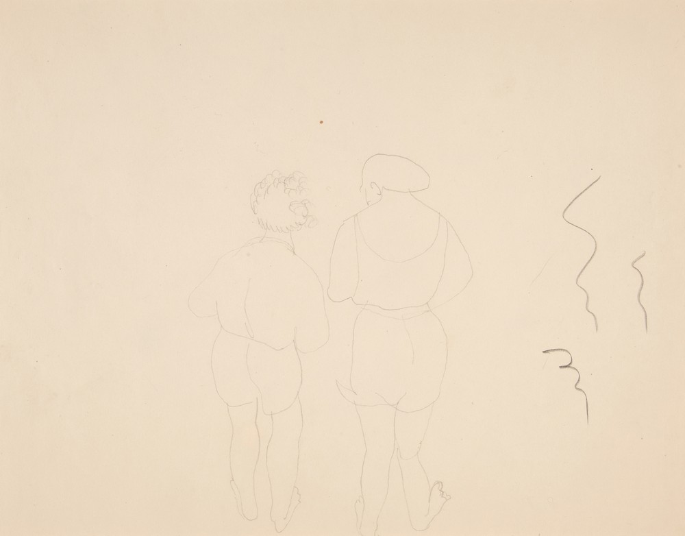Two Woman Bathers Seen from Behind