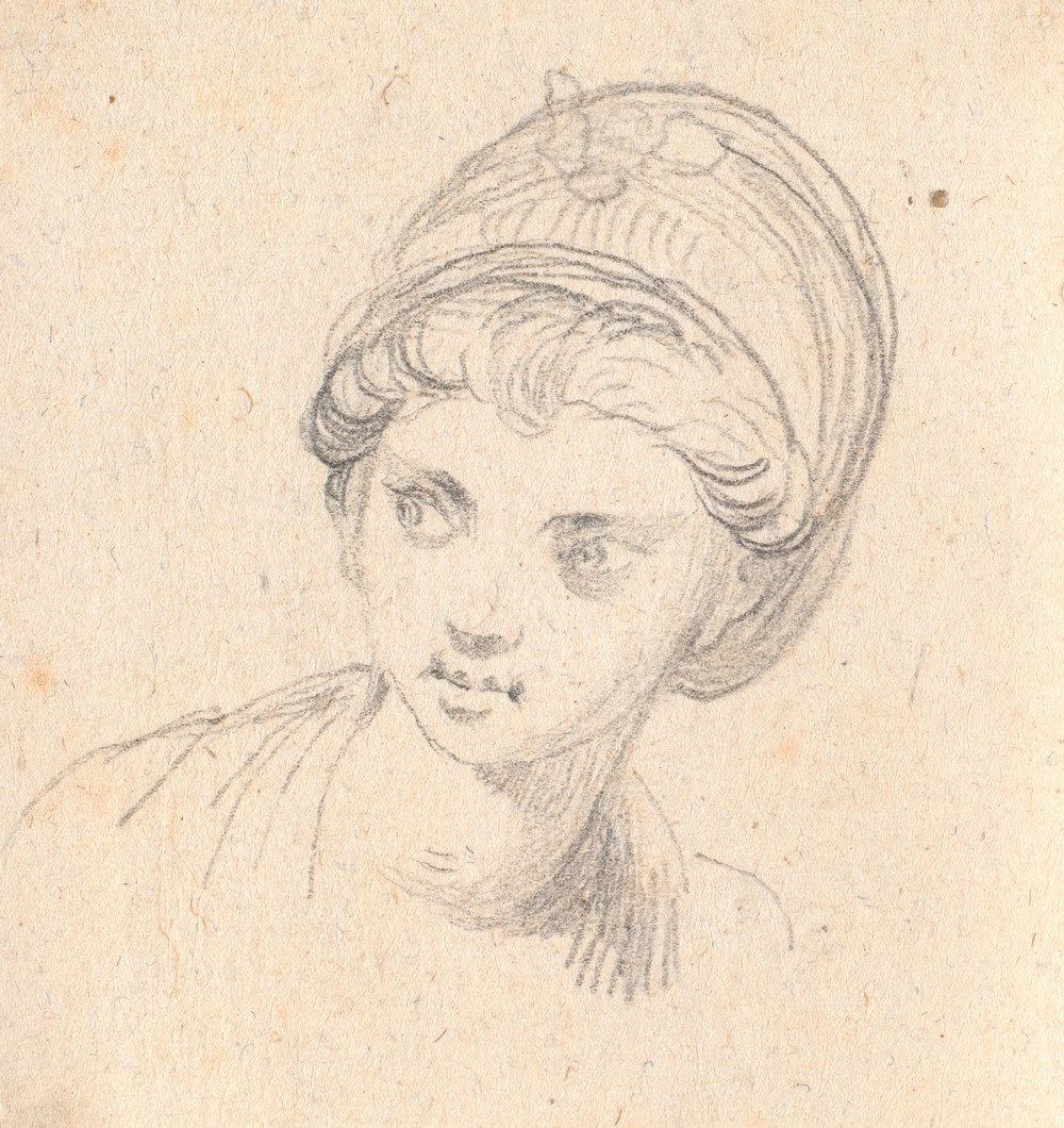 Kvindehoved med turban