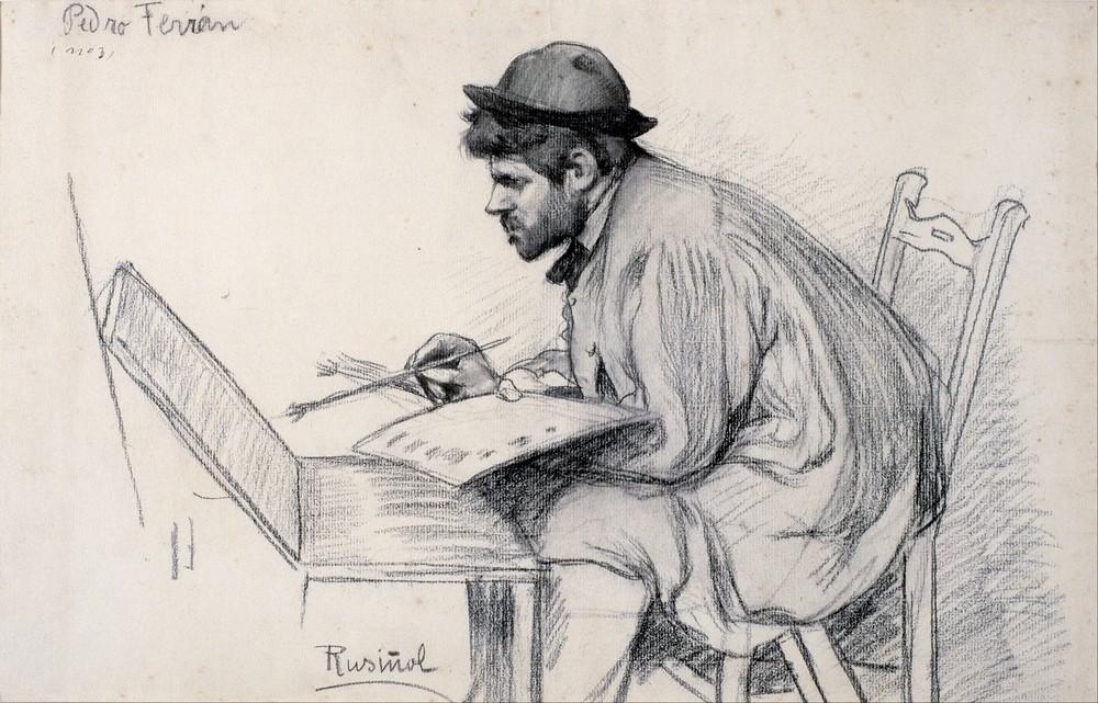Portrait of Pere Ferran Painting