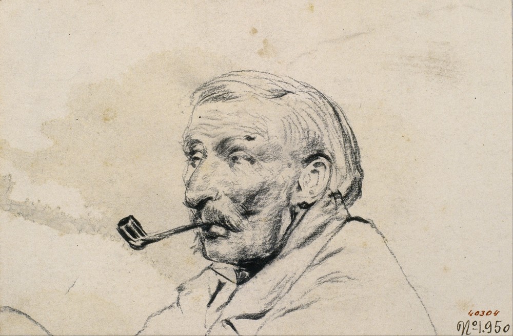 Head of a Man Smoking a Pipe
