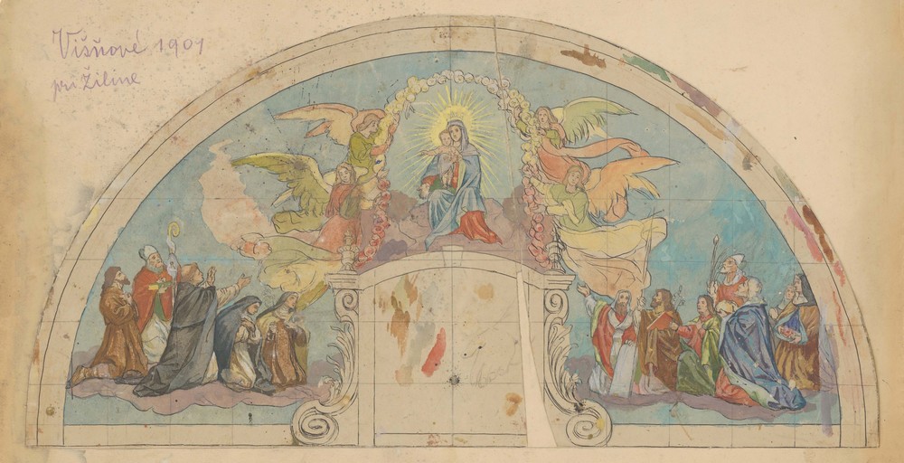 Madonna and Child, Mural Design of a Church in Višňové