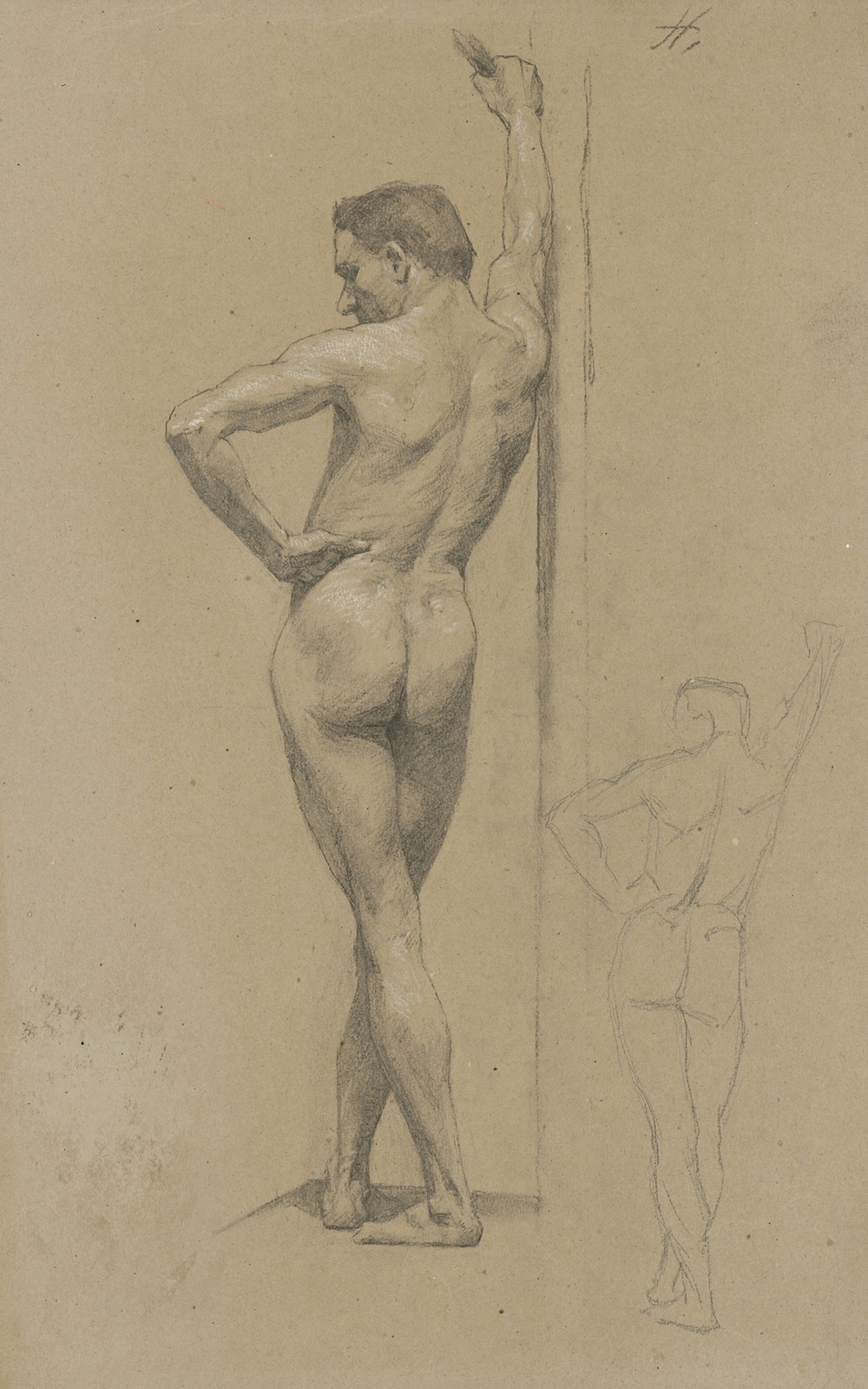 Study of a standing male nude
