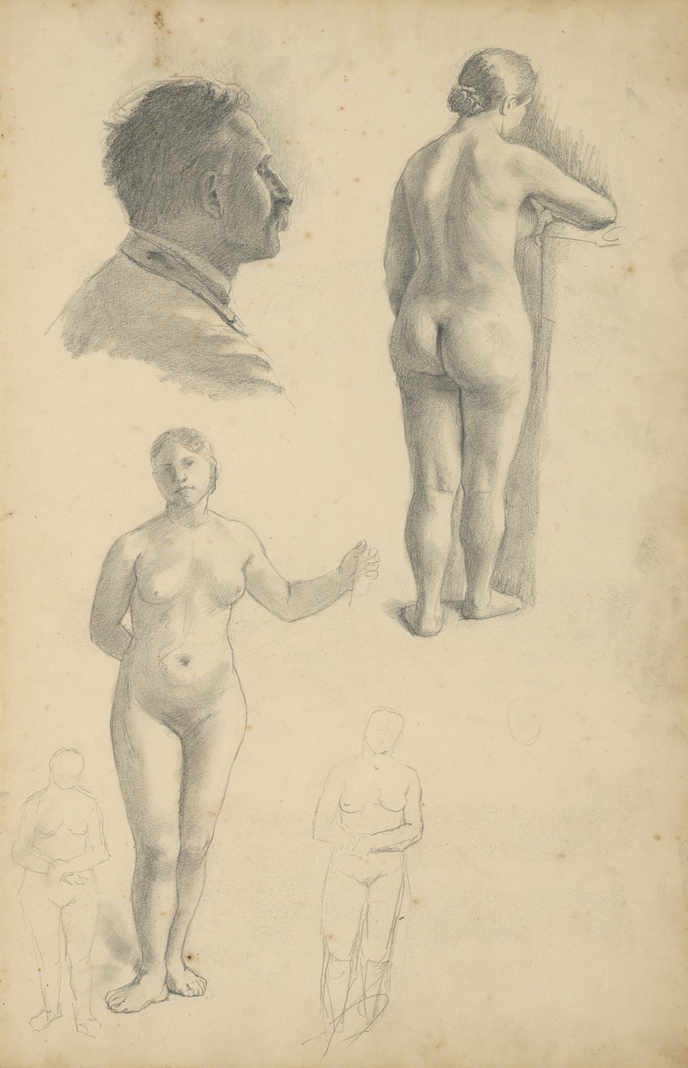 Sketchbook with figural studies