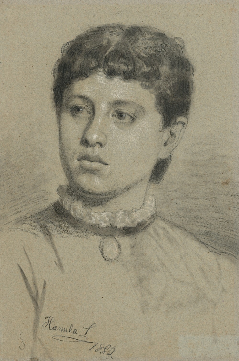 A study of a portrait of a girl
