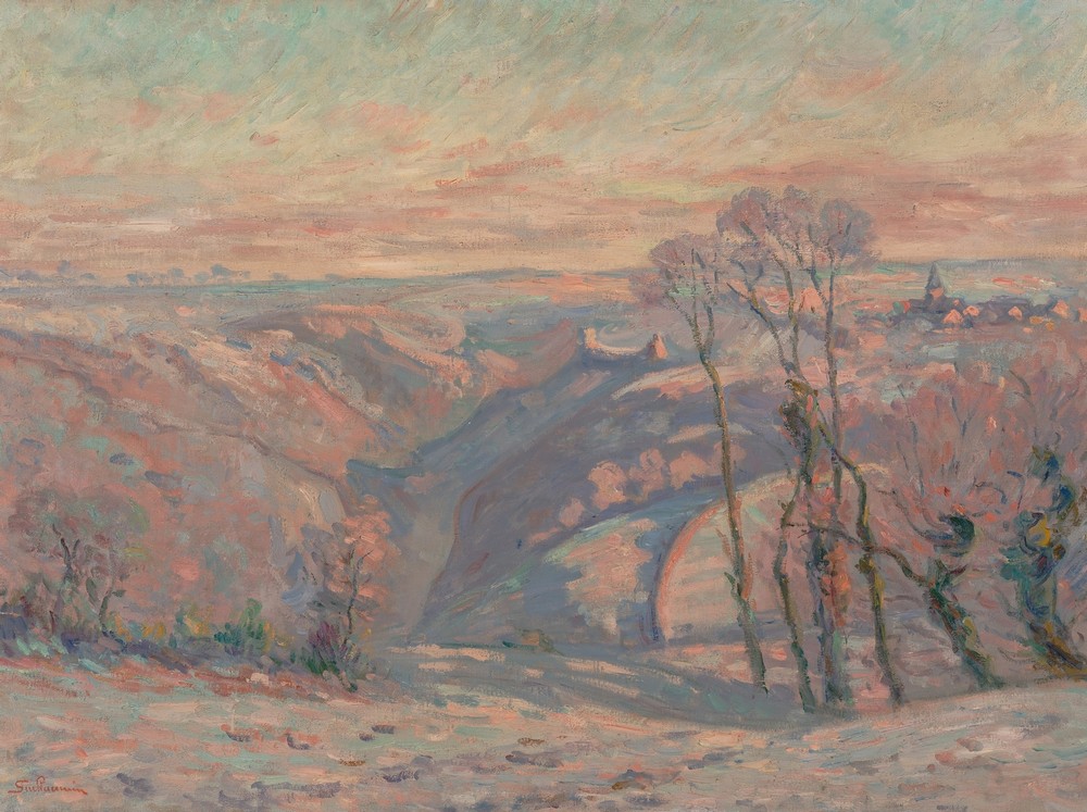 Gelée blanche au village de Crozant (circa 1900)