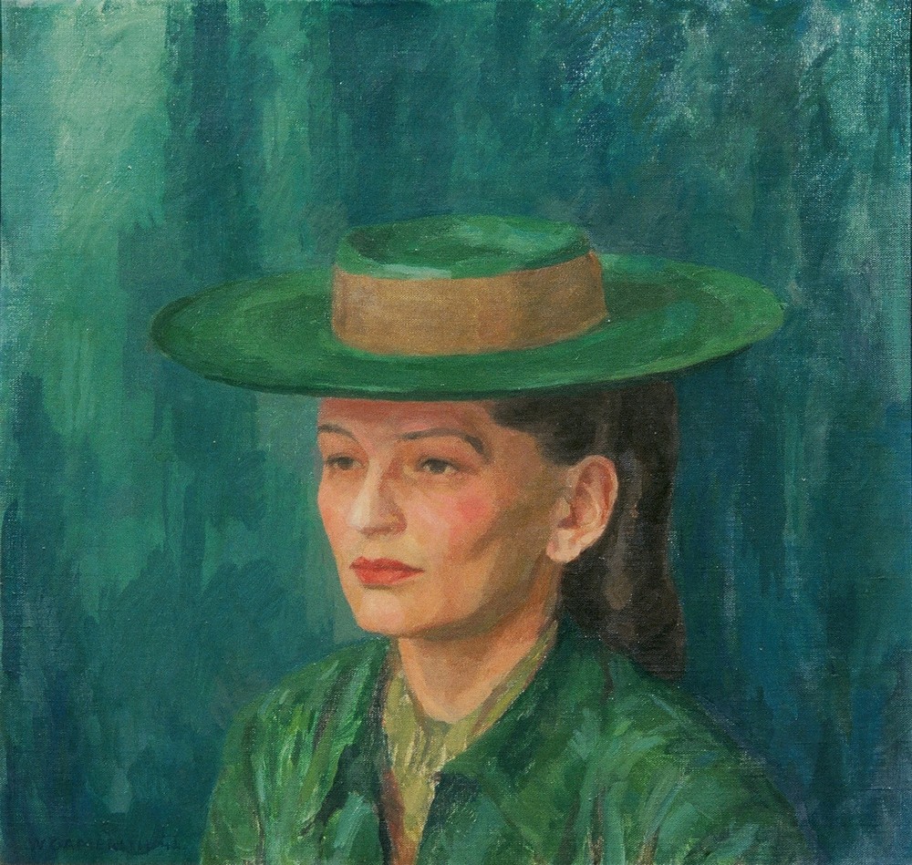 Grete Gamerith Mit Grünem Hut