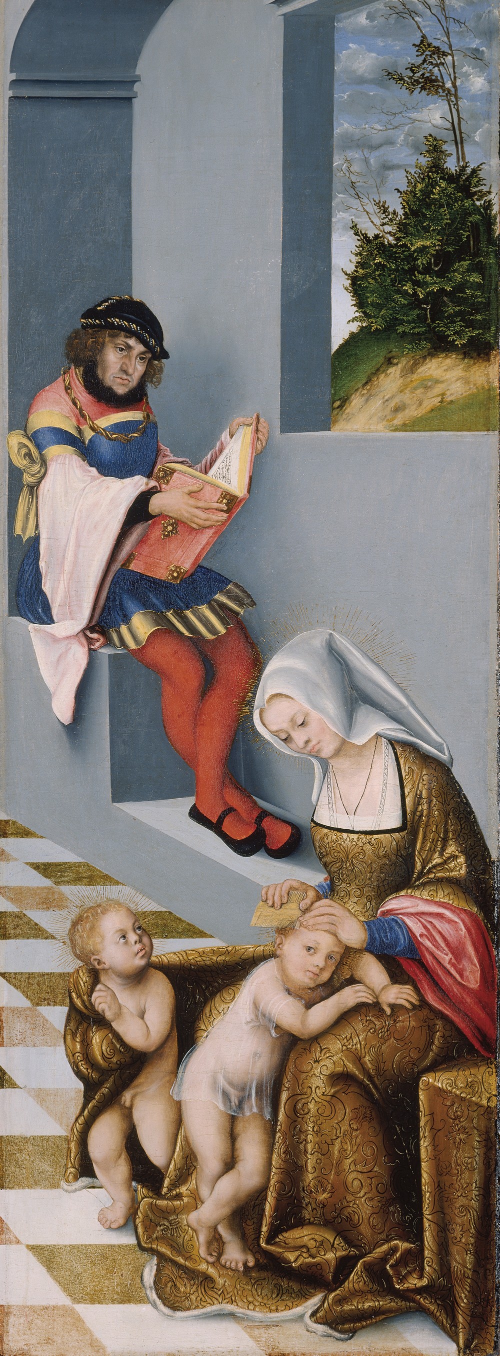 Mary Salome and Zebedaeus with their sons St. James the Greater and St. John the Evangelist
