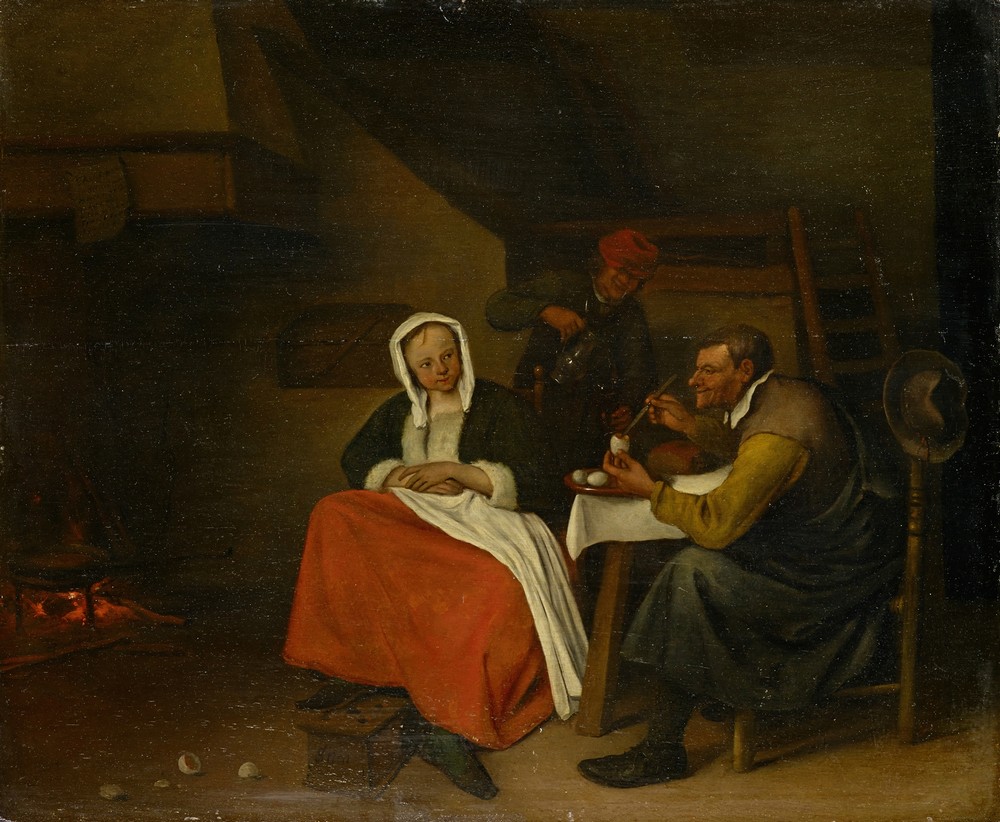 Farmer Eating Eggs