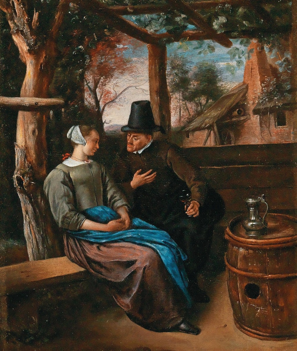 A Suitor With A Young Woman