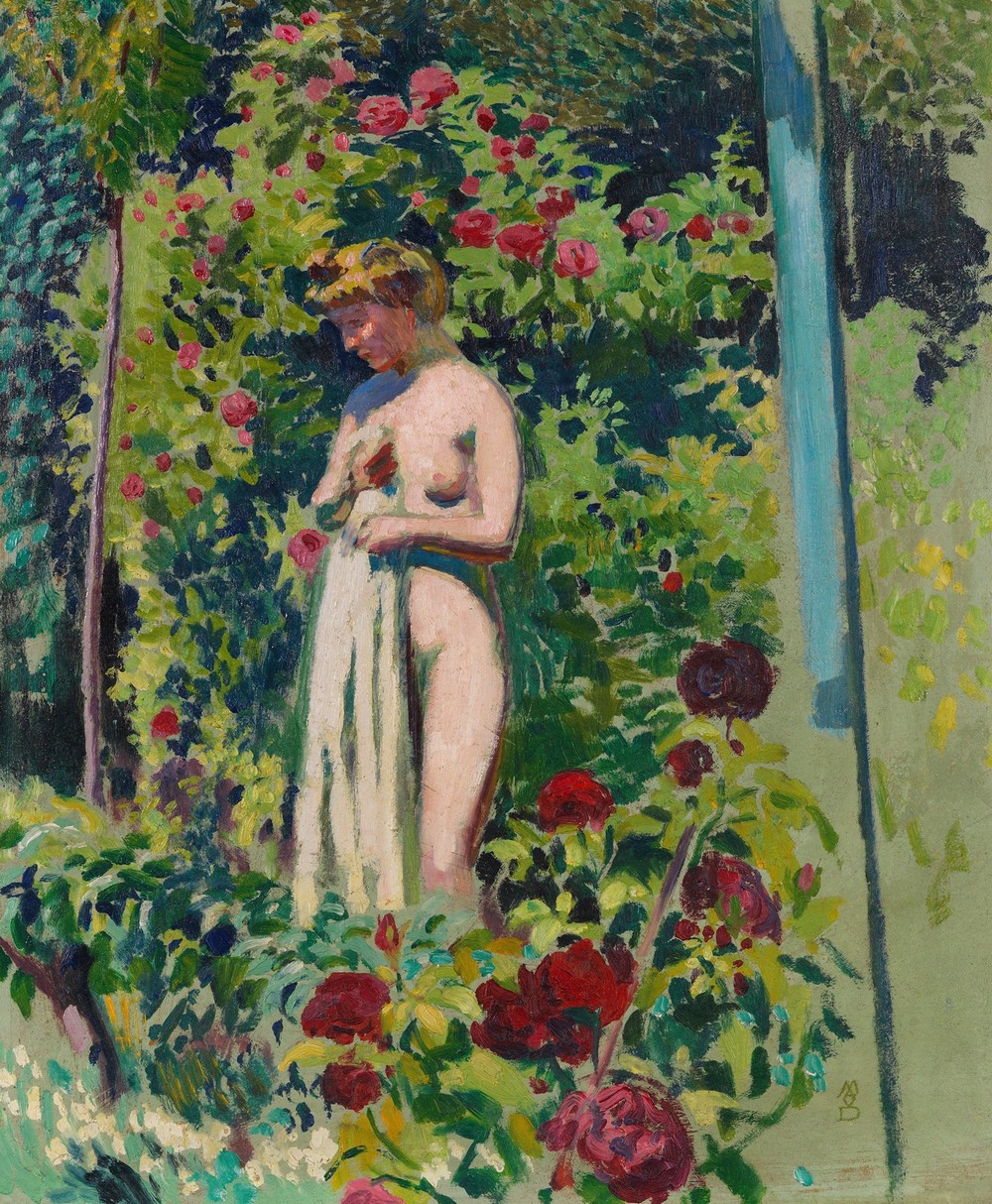 Nymphe aux fleurs (Nu à la draperie, dans le jardin) (1906-07)
