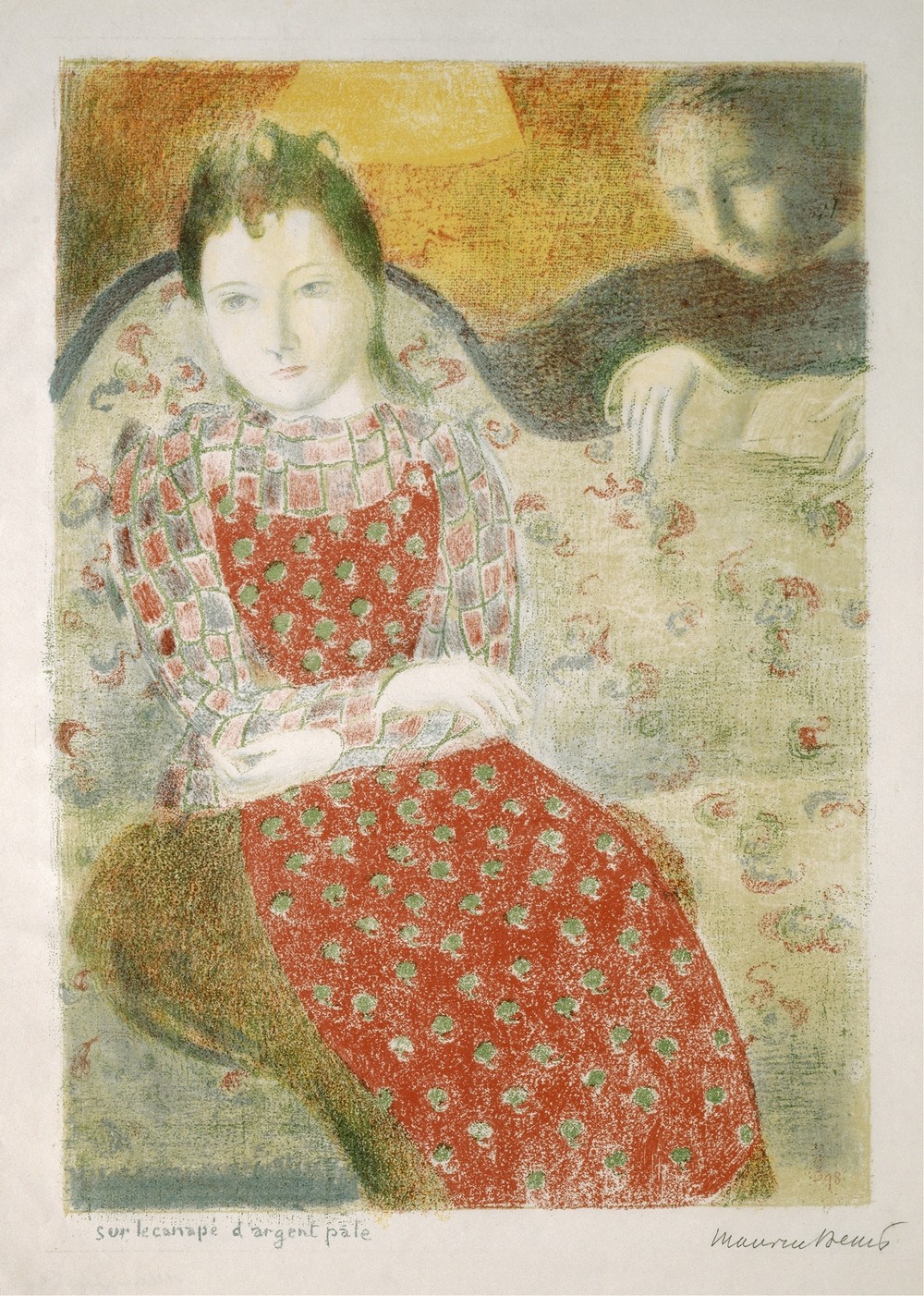 On The Pale Silver Sofa