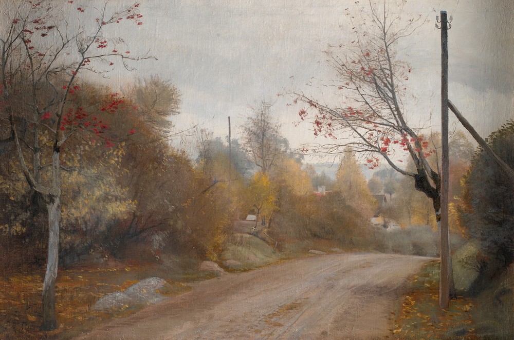The Road at Mogenstrup, Zealand. Autumn