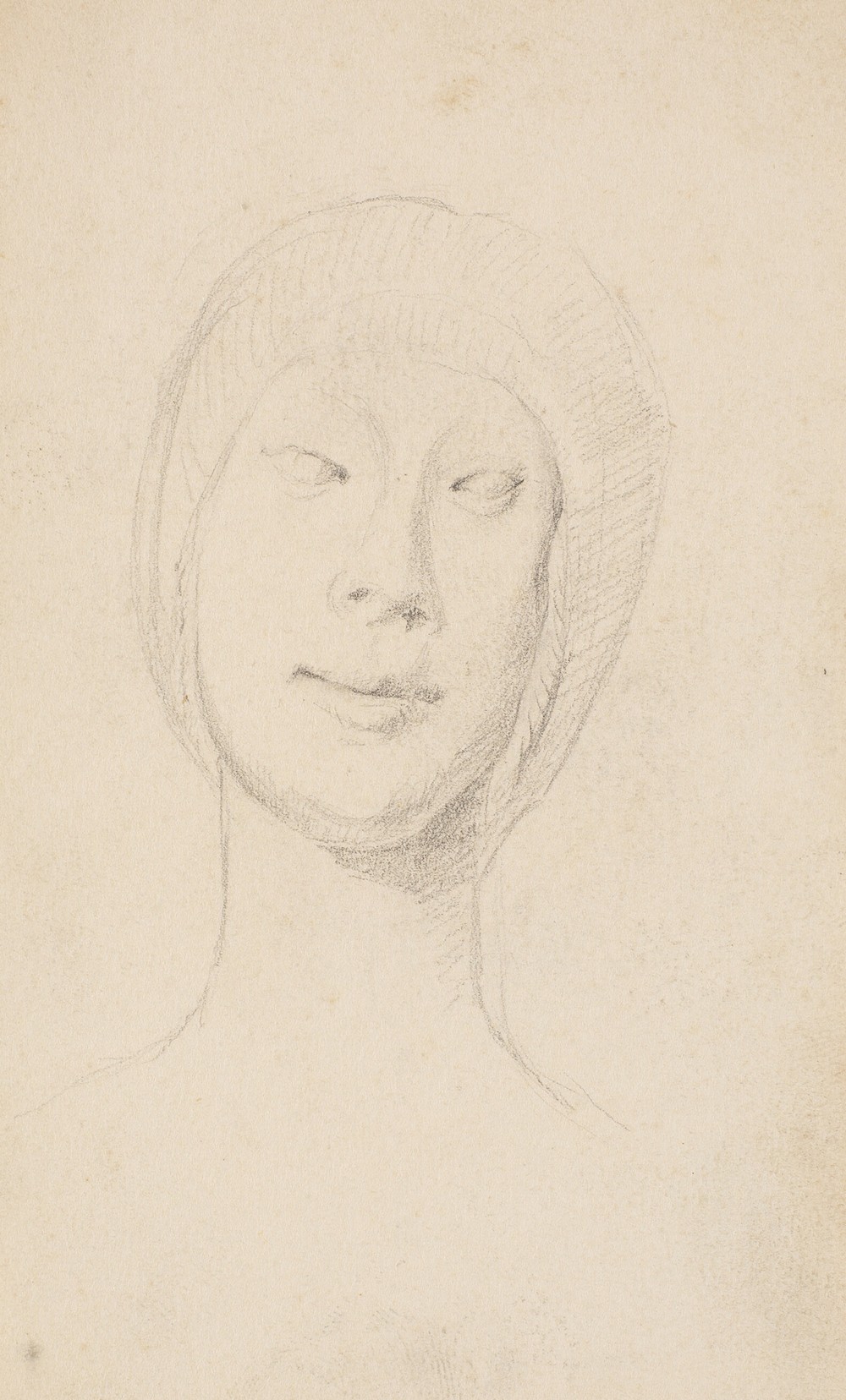 Studie efter Francesco Lauranas buste af Eleonora d’Aragona i museet i Palermo. En face
