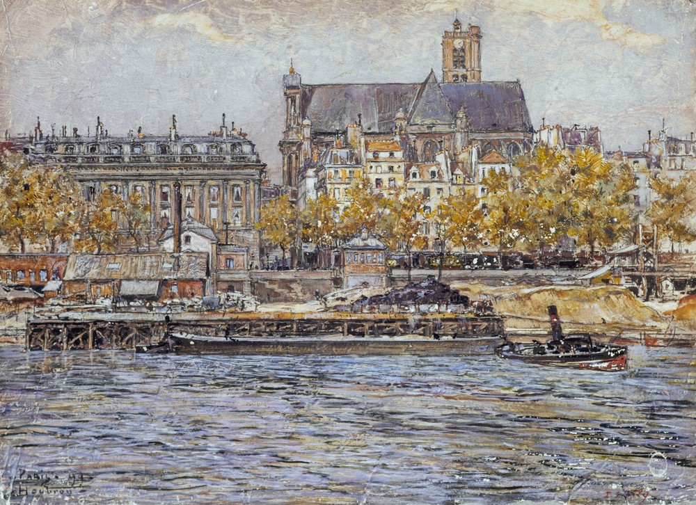 Le quai de l’Hôtel-de-Ville et l’église Saint-Gervais-Saint-Protais