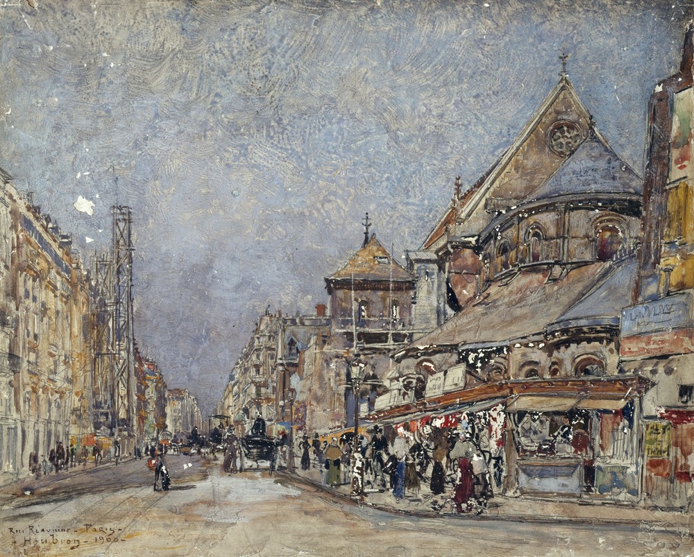 La rue Réaumur et le chevet de l’église Saint-Martin-des-Champs