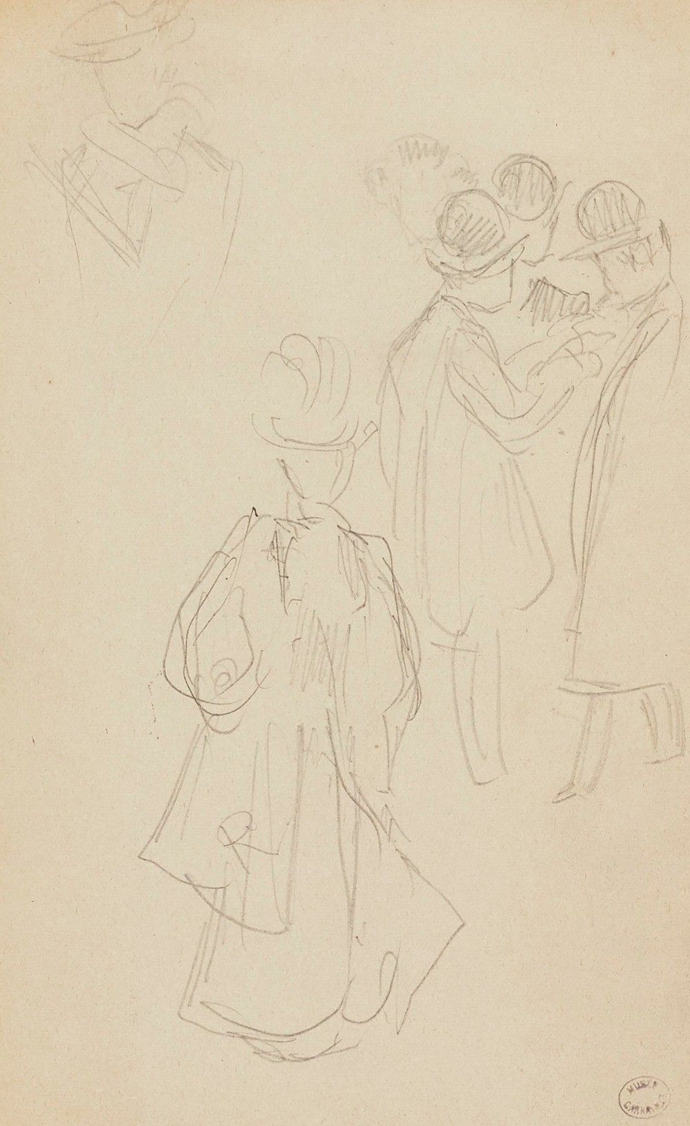 Groupe d’hommes et femme élégante
