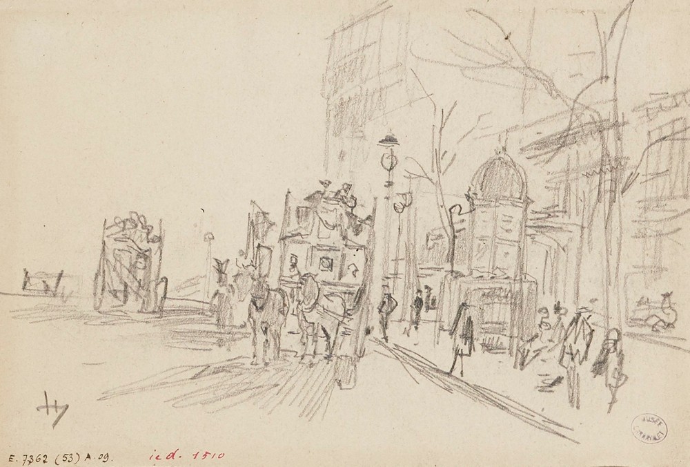 Omnibus sur un boulevard