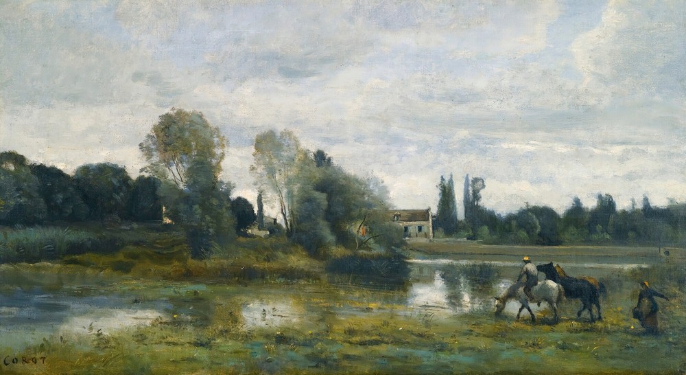 Ville D’avray; L’abreuvoir Des Chevaux (circa 1860-65)