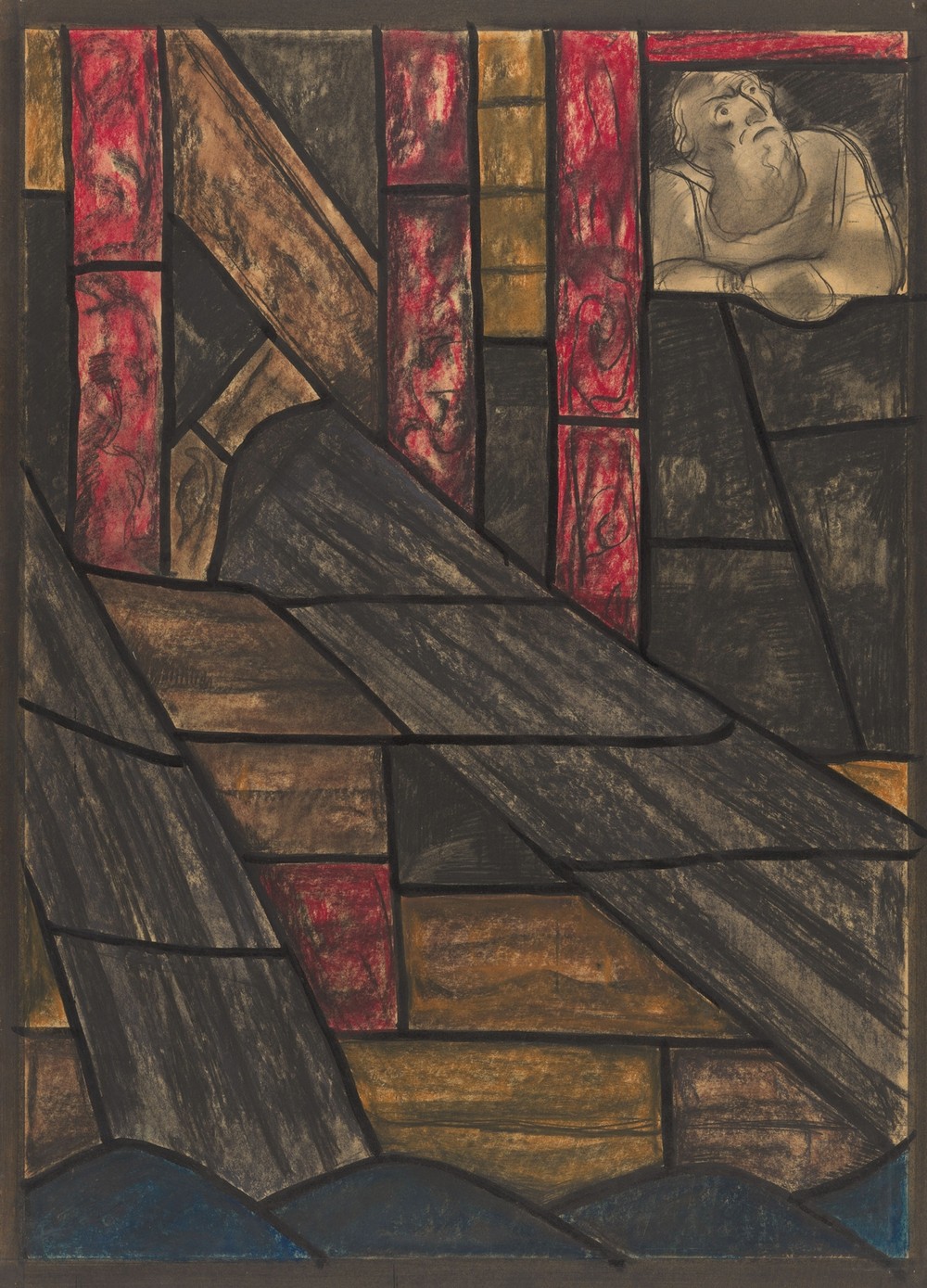 Ontwerp voor raam in het Noordertransept in de Dom te Utrecht 4 (ca. 1878-1938)