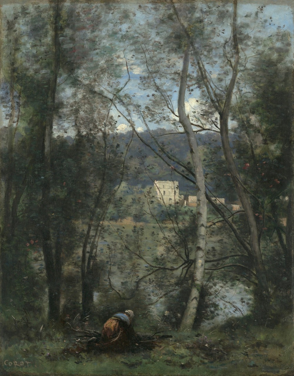 A Woman Gathering Faggots at Ville-d’Avray (ca. 1871–74)