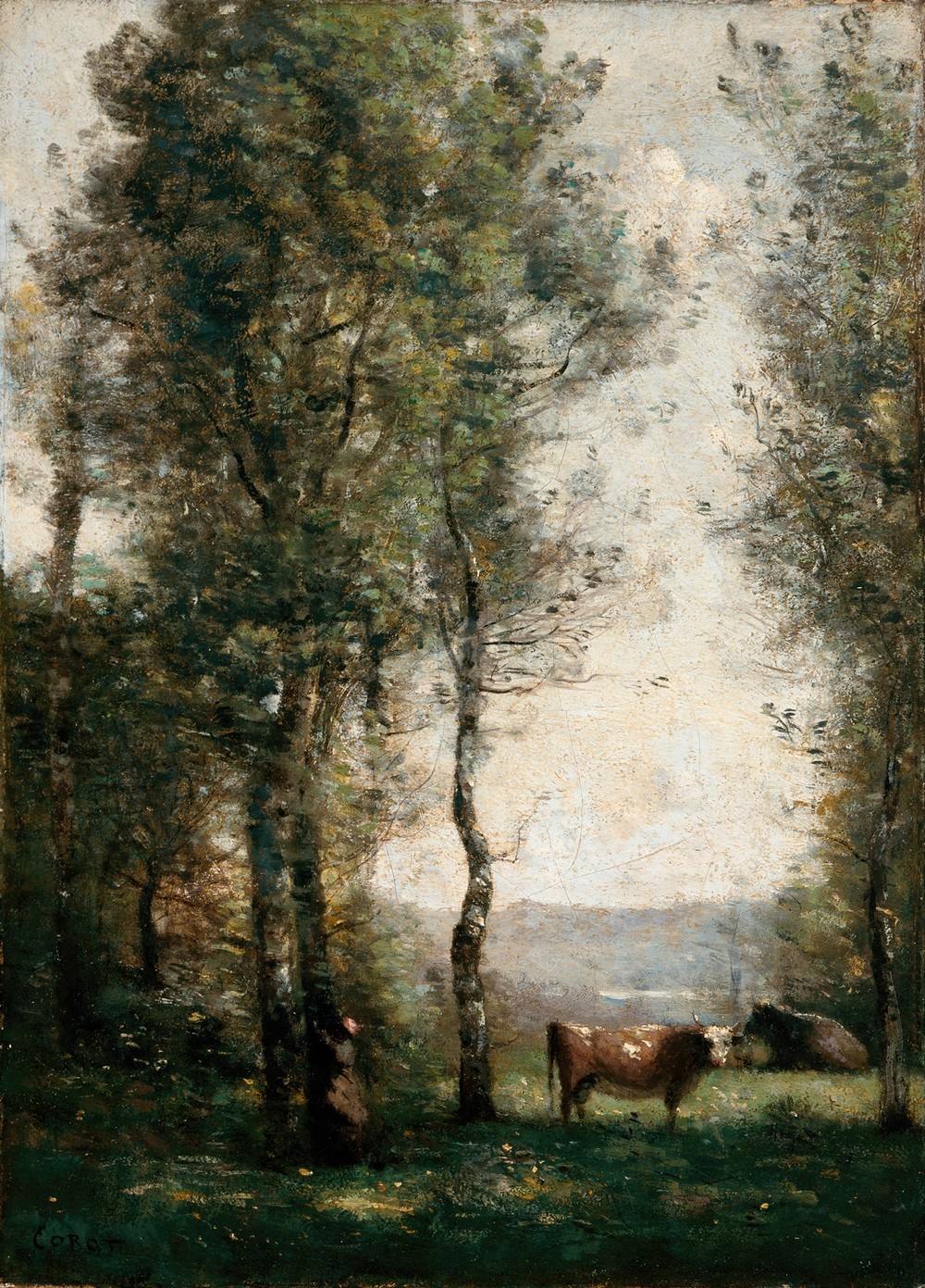 Wooded Landscape with Cows in a Clearing (circa 1855)