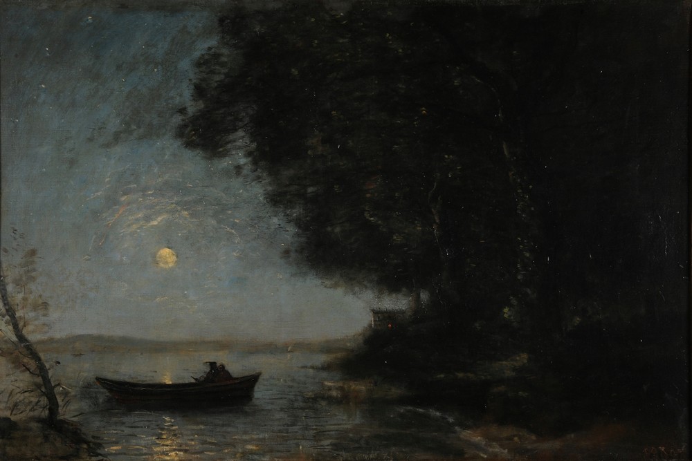 Le lac ; effet de nuit (ca 1869)