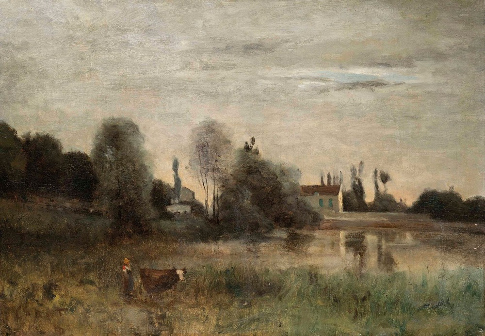 Ville d’Avray, vachère à l’étang (circa 1855-60)