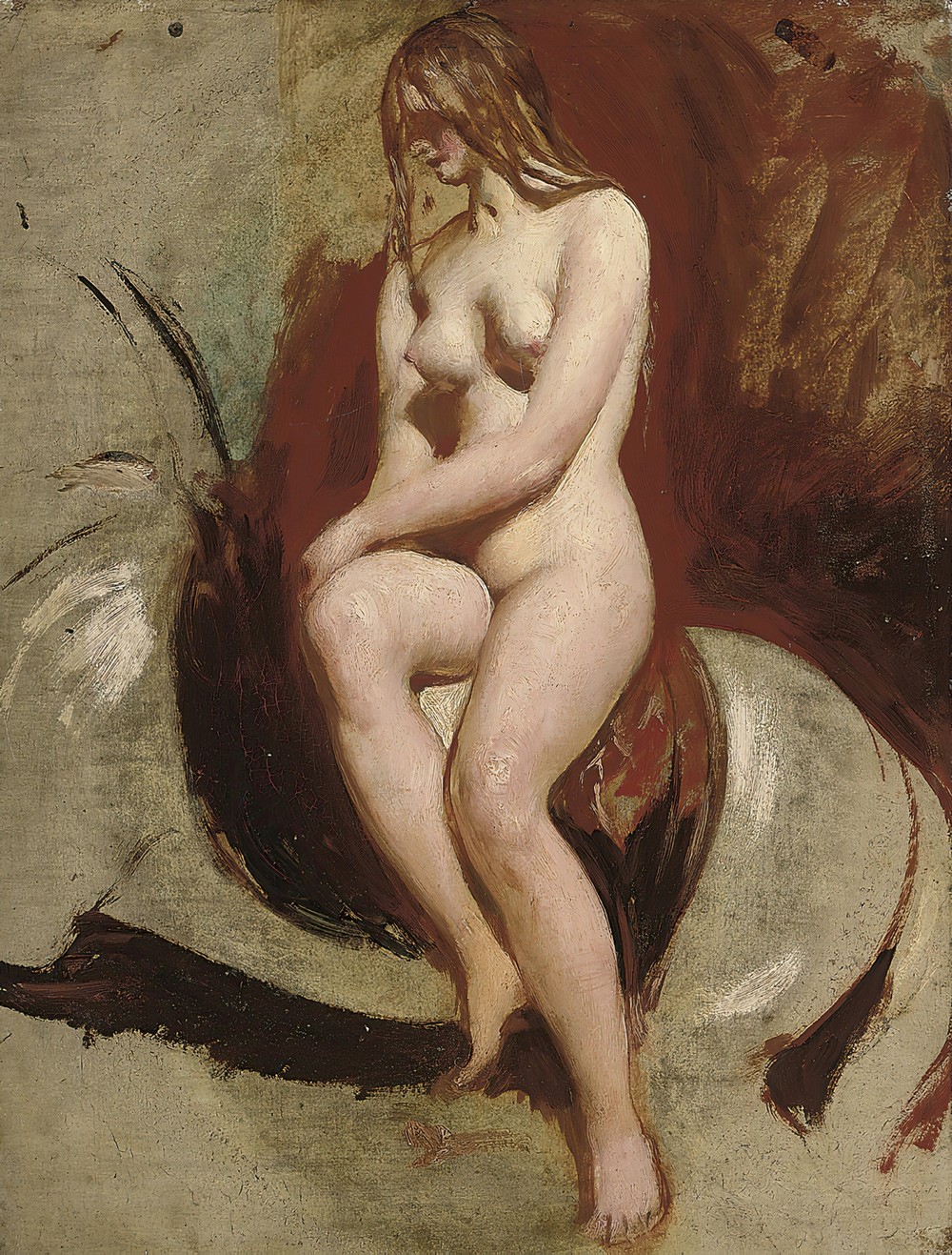 Seated female nude