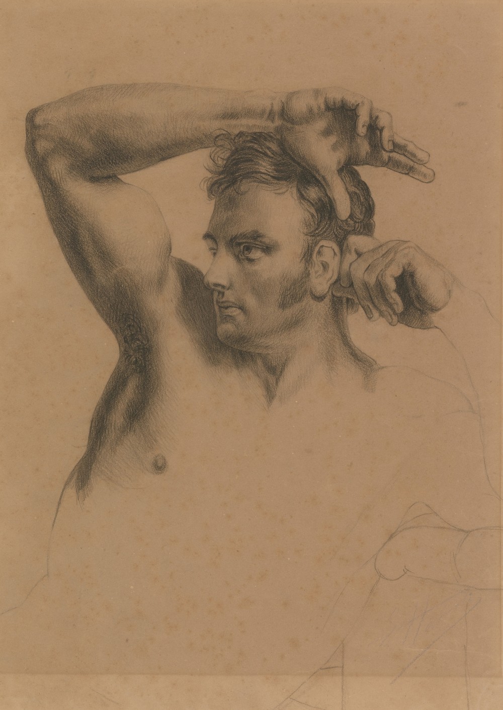 Half-Length Male Nude (early 19th century)