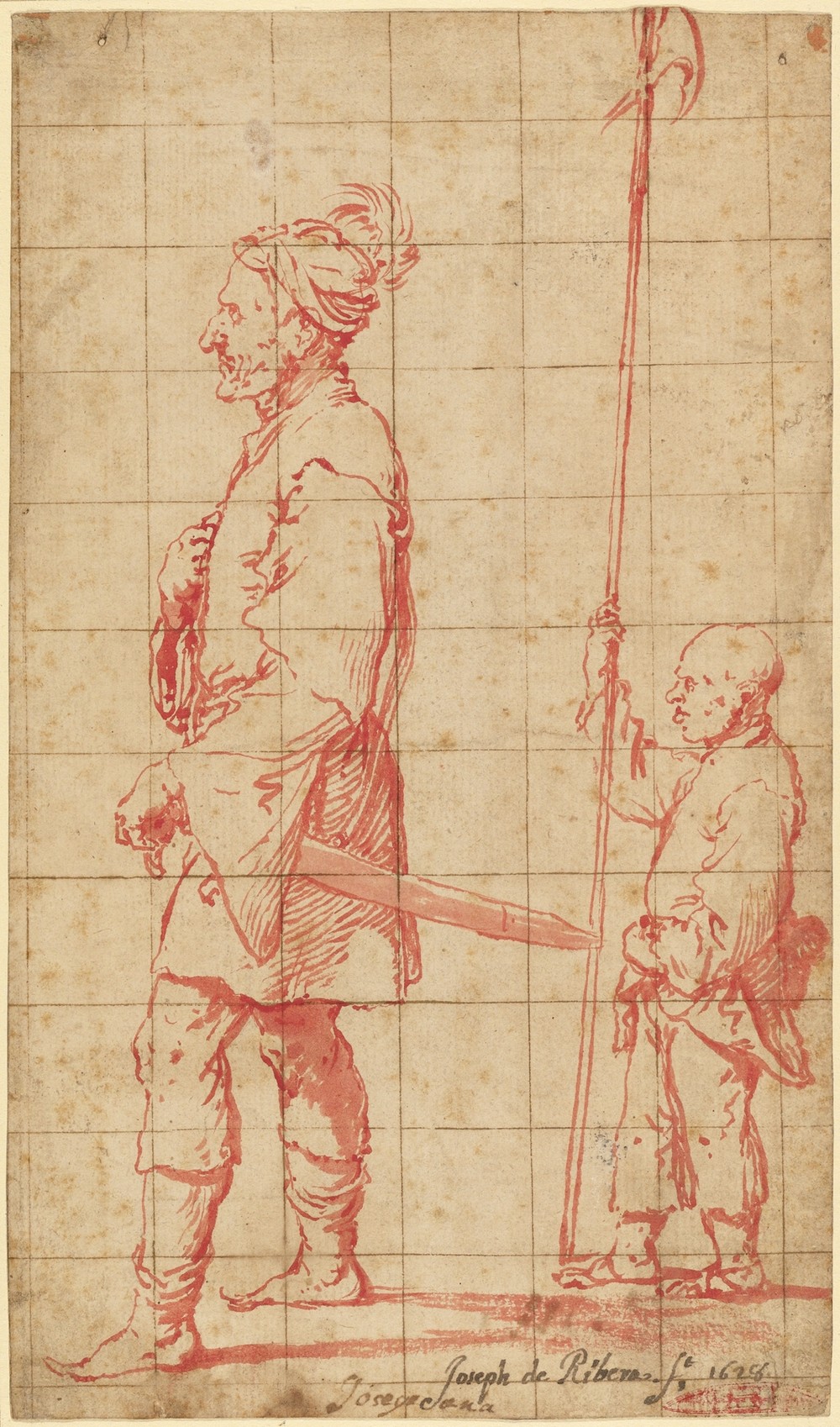 A Potentate Accompanied by His Halberd Bearer