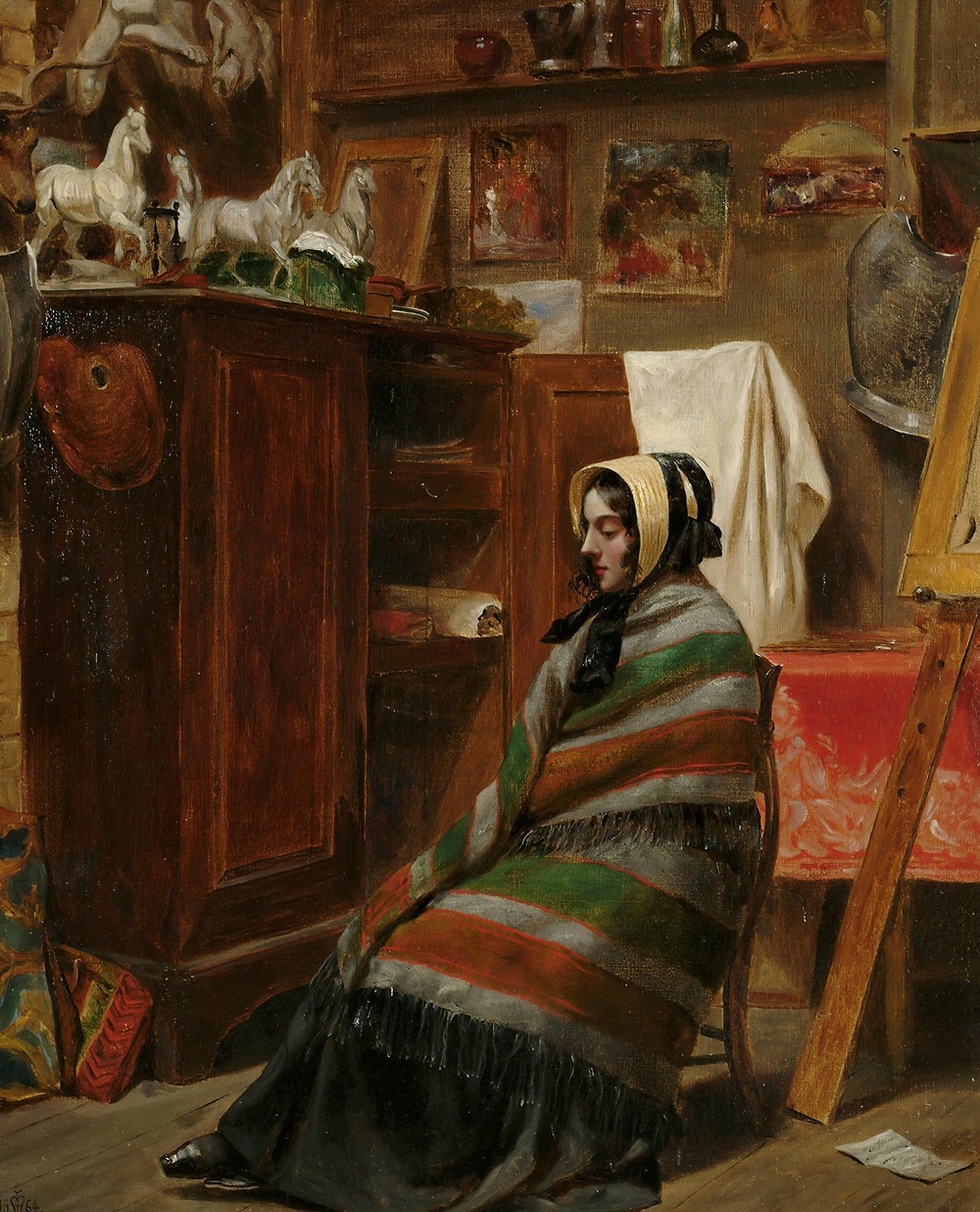 Model In A Cluttered Studio