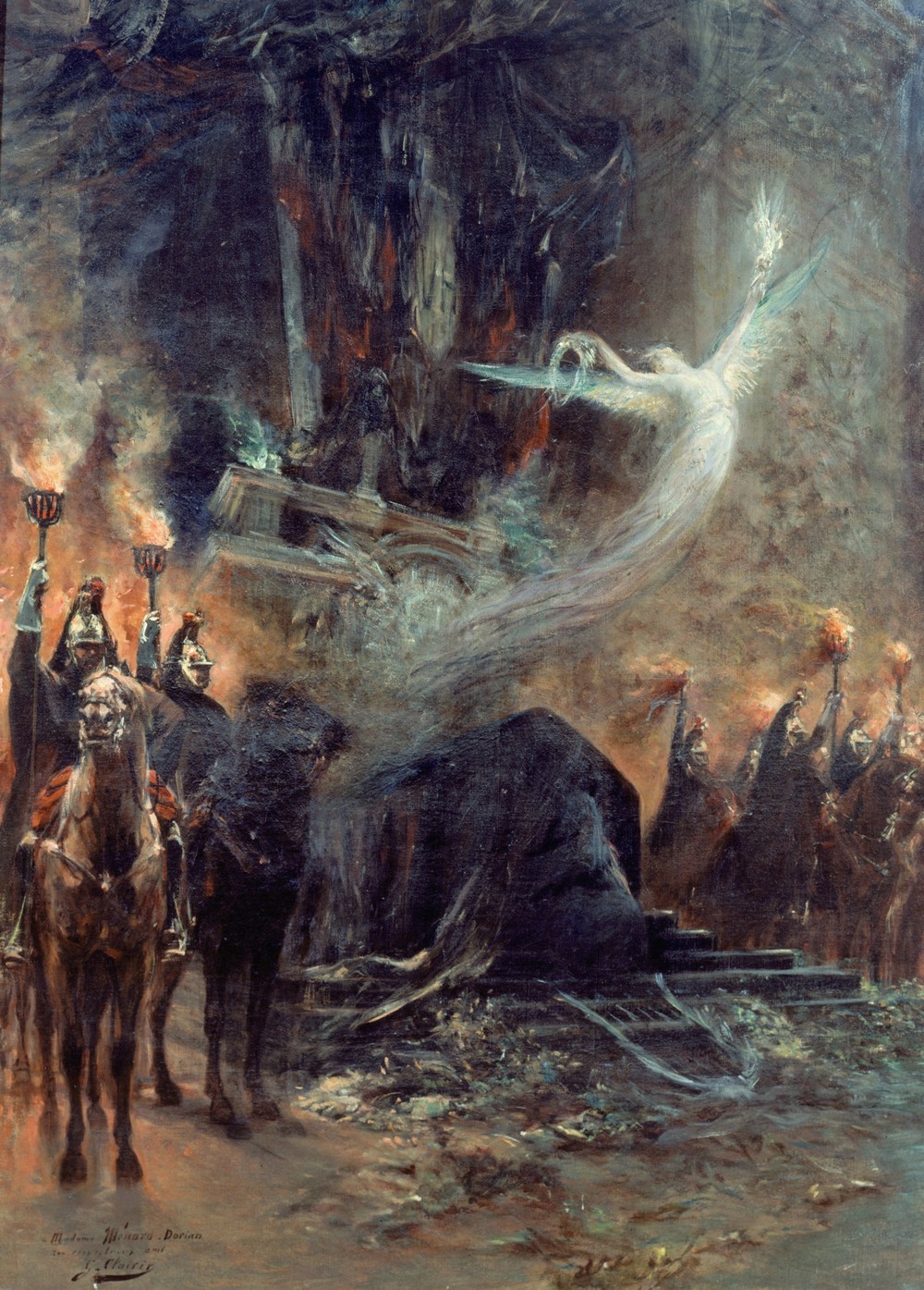 Funérailles de Victor Hugo – la veillée sous l’arc de triomphe