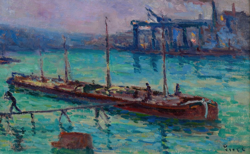 Péniche Au Bord De La Seine (circa 1910)