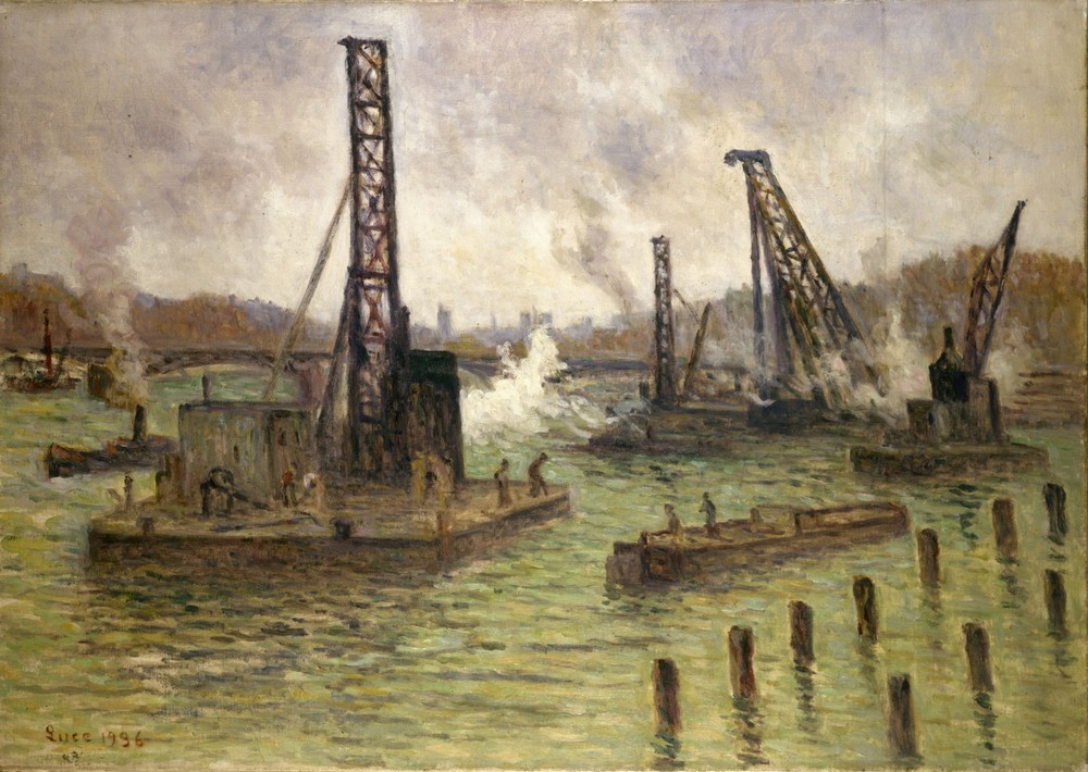 Travaux sur la Seine, au pont des Saints-Pères