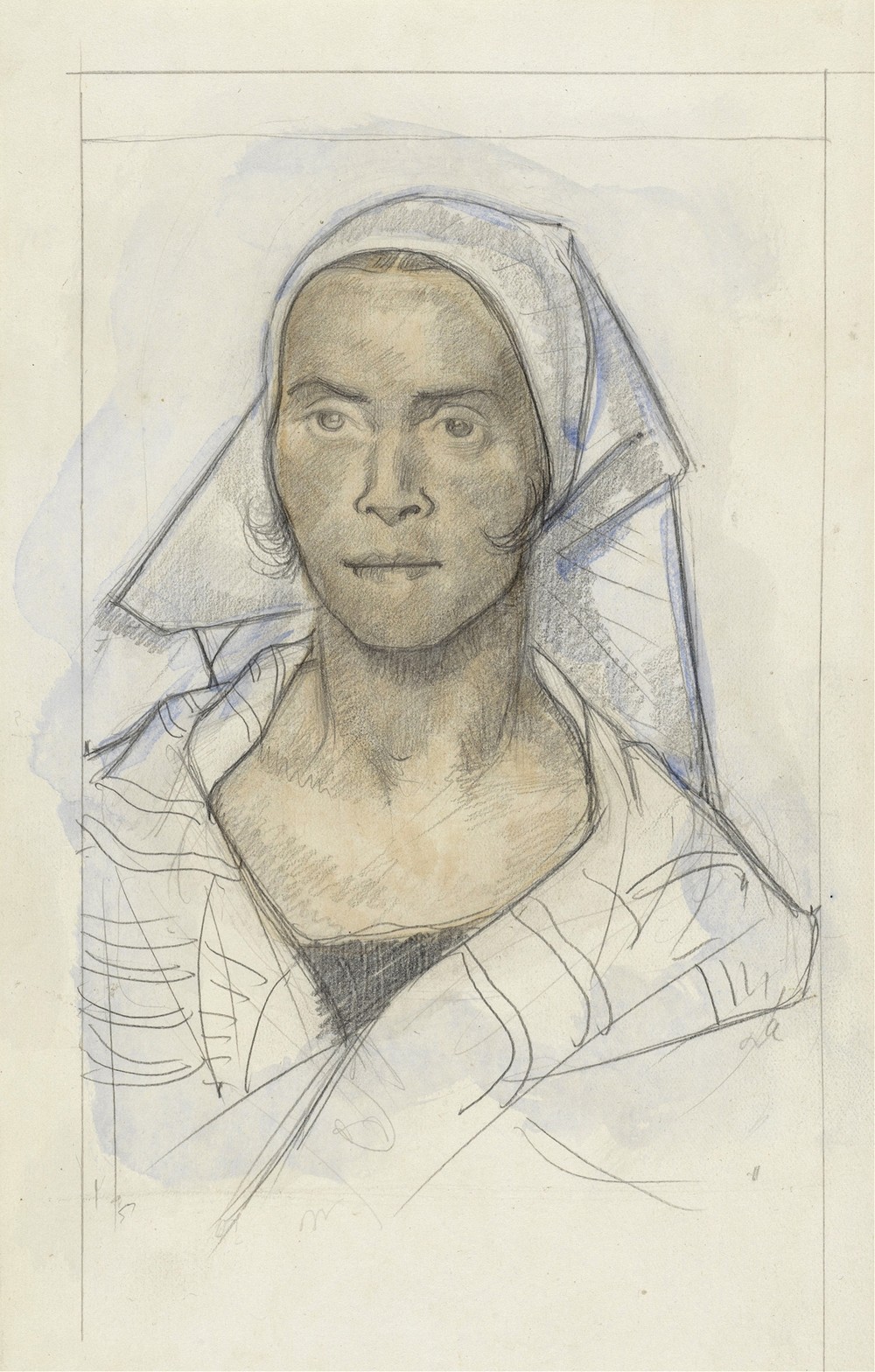 Portret van een vrouw met hoofddoek