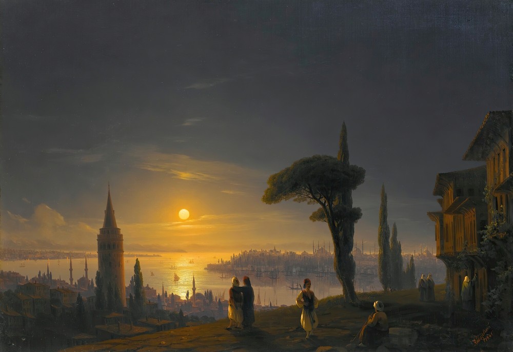 The Galata Tower By Moonlight ( 1845)