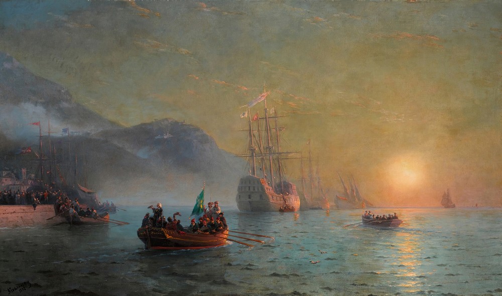 Columbus’ Farewell before Starting on his Voyage from Port Palos in Spain
