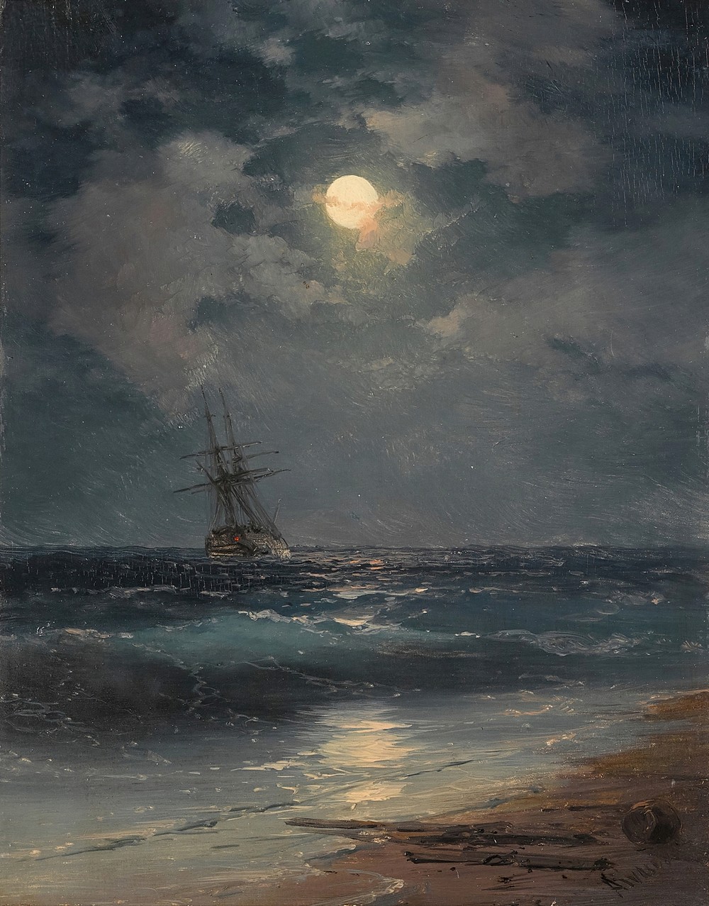 Ship by Moonlight