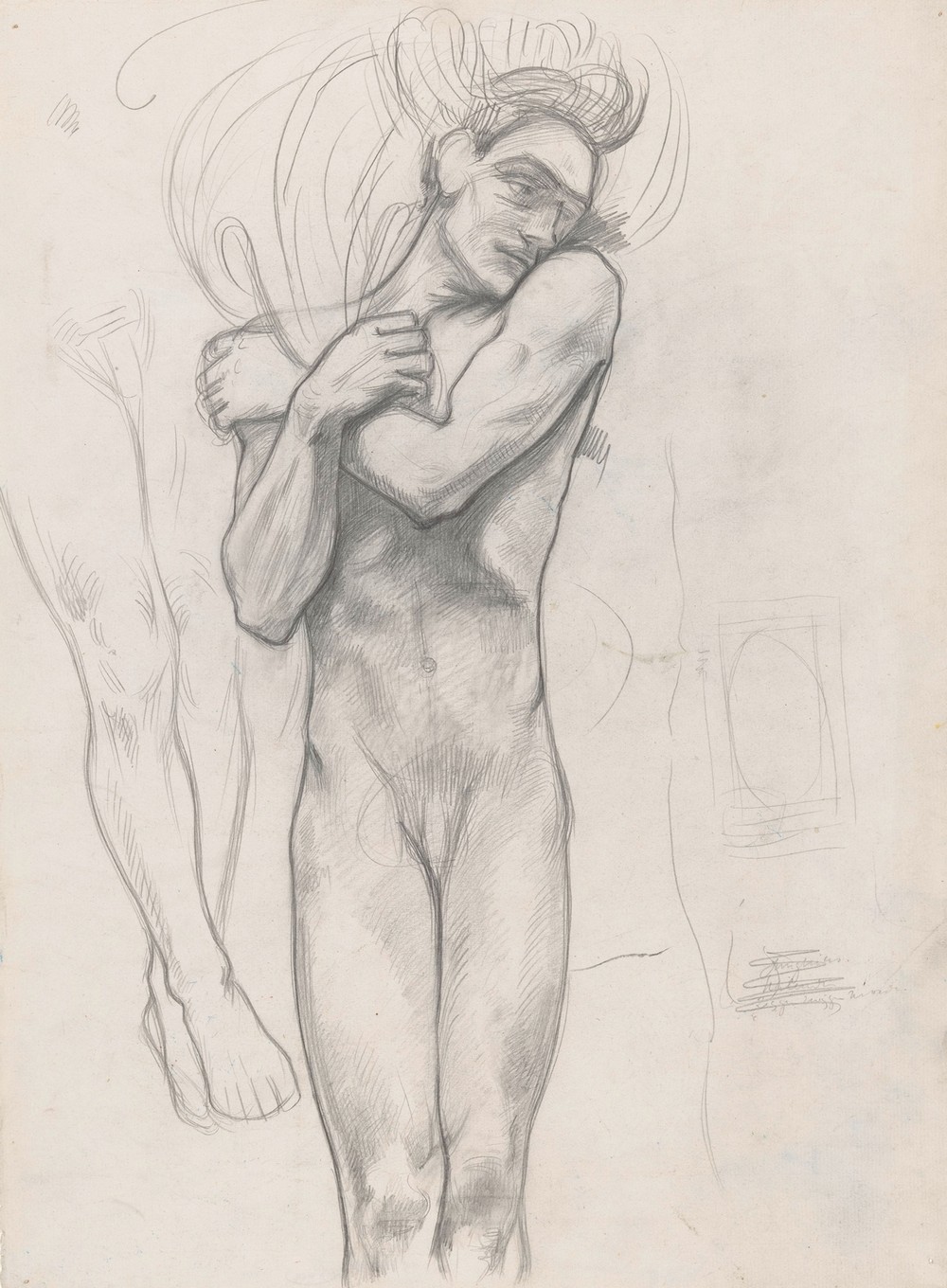 Figuurstudie voor de affiche Lucifer van Vondel